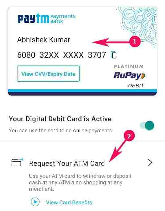 Paytm Debit Card Apply Online