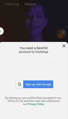 Sign Up With Google desivid