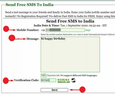 Unknown Number se free sms kaise bheje