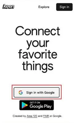 create account on keep website and app