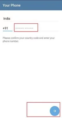 tele gram register mobile number