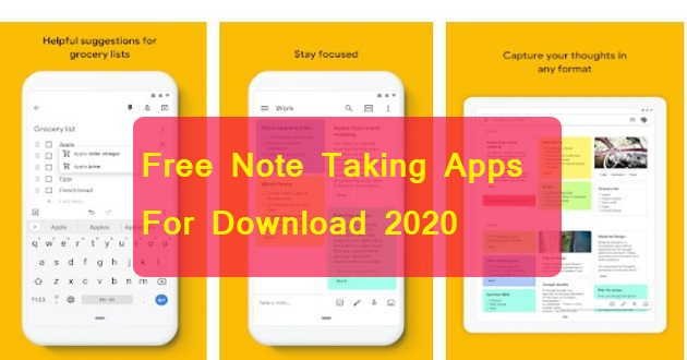 Free Note Taking Apps For Download 2020