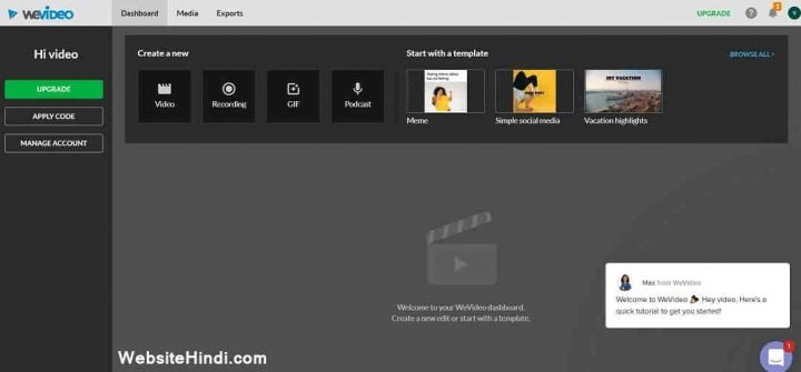 Wevideo videos edit in hindi
