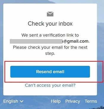 Resend Email website in hidni