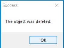 The Object Was Deleted