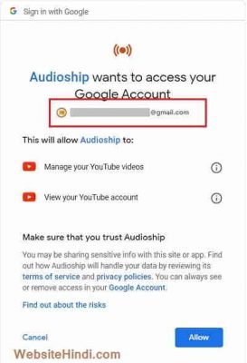 access your google account