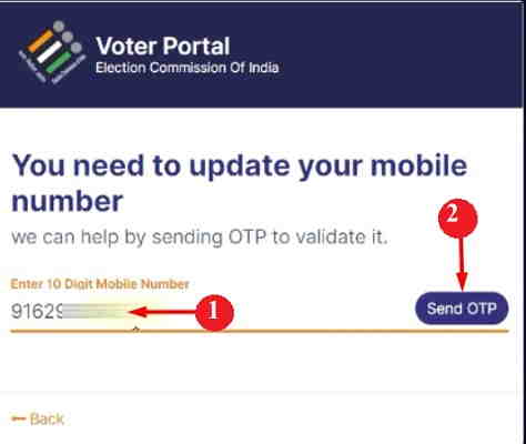 Enter 10 Digit Mobile Number