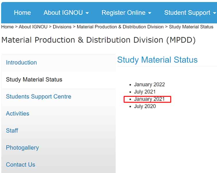 Ignou Study Material Status Check Kaise Kare Hindi Me