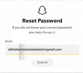 recover password for snapchat