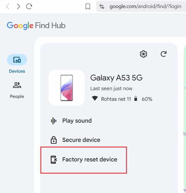 Android-phone-password-Factory-reset-device