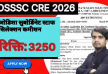 OSSSC CRE Recruitment 2025:12वीं पास, डिप्लोमा और बैचलर वालों के लिए नौकरी osssc cre recruitment 2025