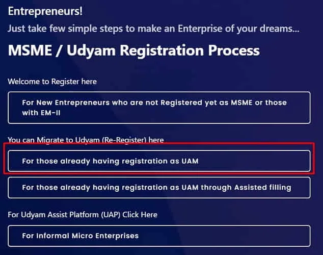 Udyam Registration Process